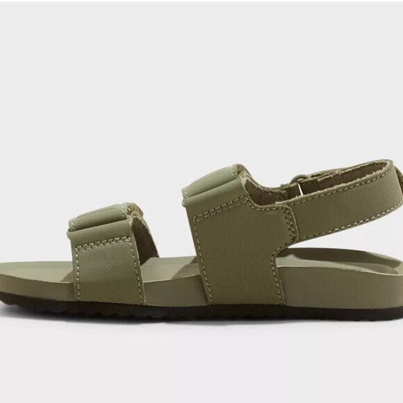 TODDLER KODY FOOTBED SANDALS - CAT & JACK -ADJUSTABLE STRAPS | GREEN | SIZE 8 - Picture 2 of 9